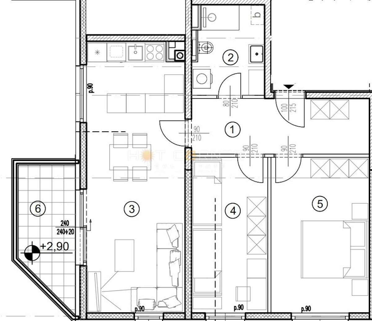 Stanovanje Sv. Polikarp / Sisplac, Pula, 71m2