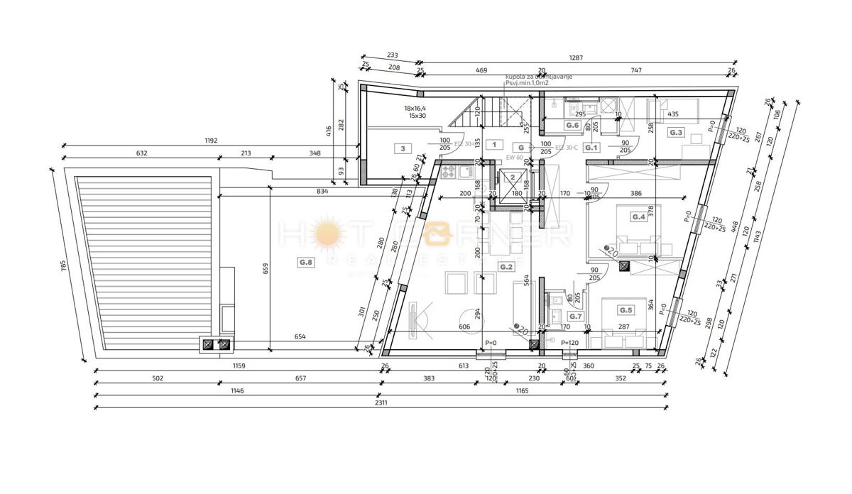 Stanovanje Nova Veruda, Pula, 125m2