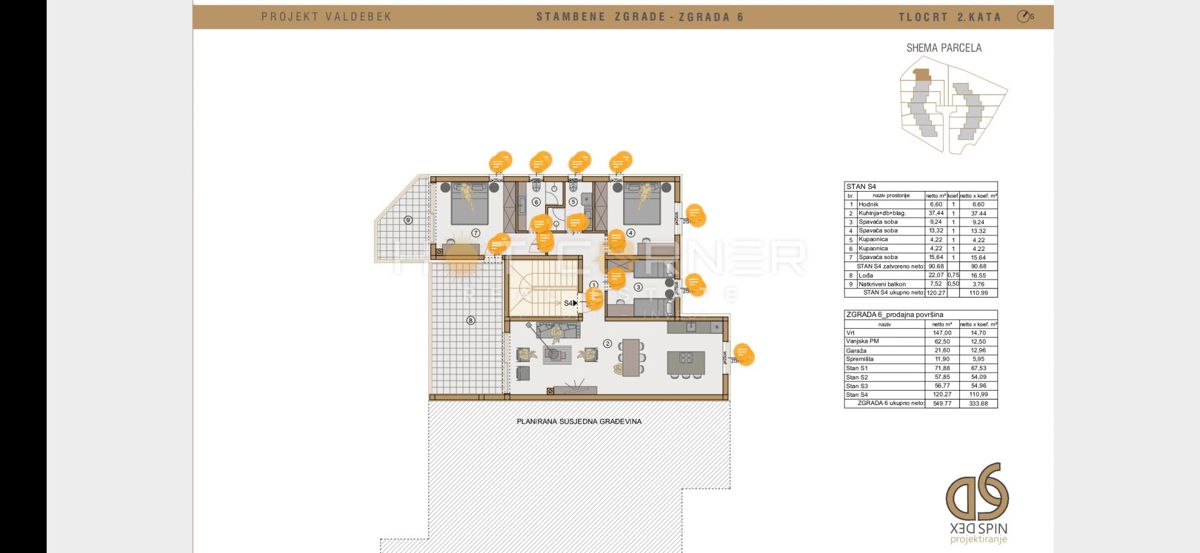 Stanovanje Valdebek, Pula, 120,27m2