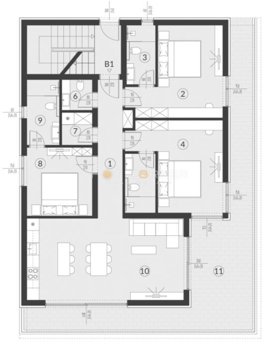 Pritlični luksuz z vrtom