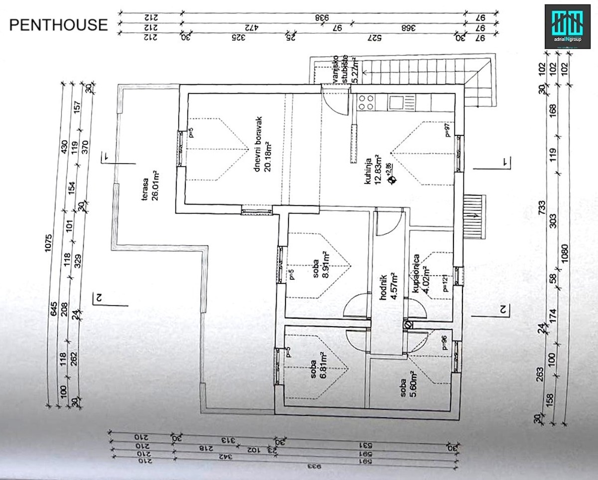Hiša, PRVA VRSTA DO MORJA (3 apartmaji) – SEGET VRANJICA / video / preberi opis