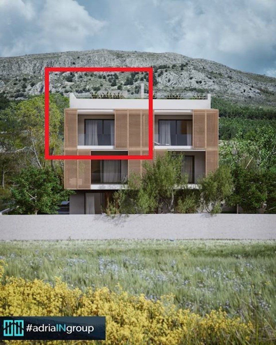 Podstrana | 2-sobno stanovanje 95,95 m² - strešna terasa, razgled, parkirišče