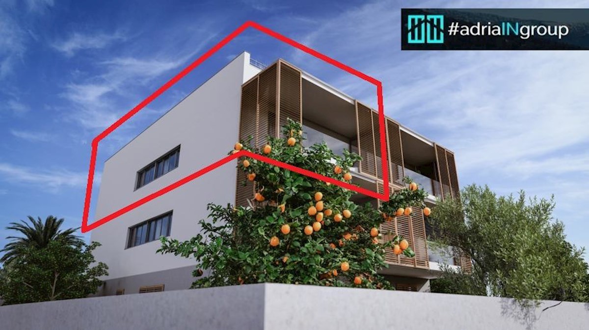 Podstrana | 2-sobno stanovanje 95,95 m² - strešna terasa, razgled, parkirišče