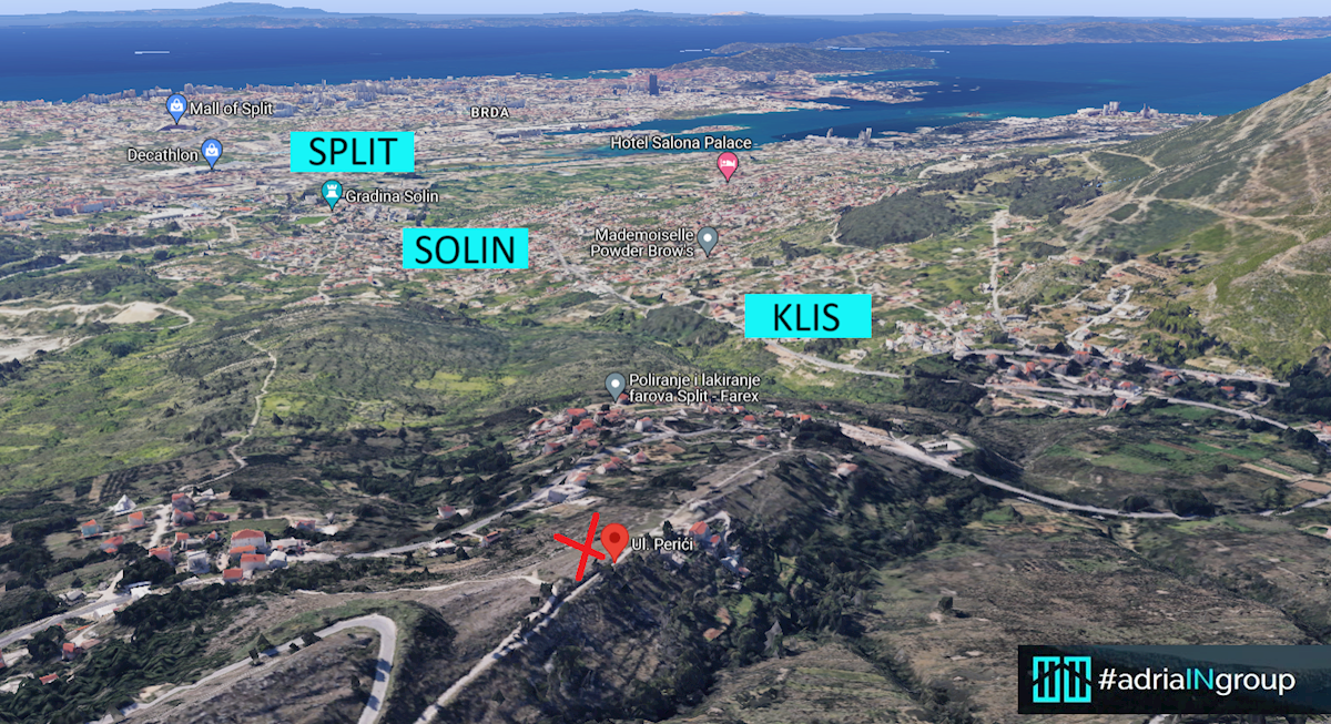 Split (KLIS) zemljišče s projektom // VILA S SPEKTAKULARNIM POGLEDOM / preberi opis