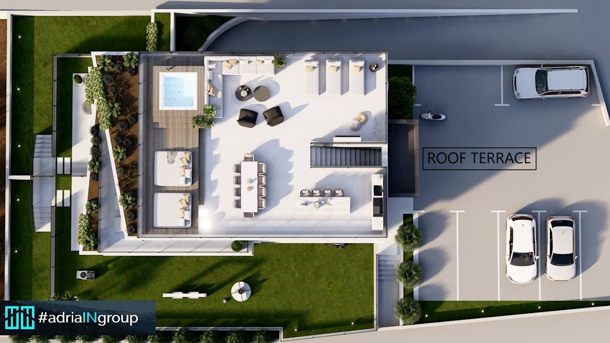 Trogir, LUKSUZNI PENTHOUSE (strešna terasa 120m2) POGLED // preberi opis
