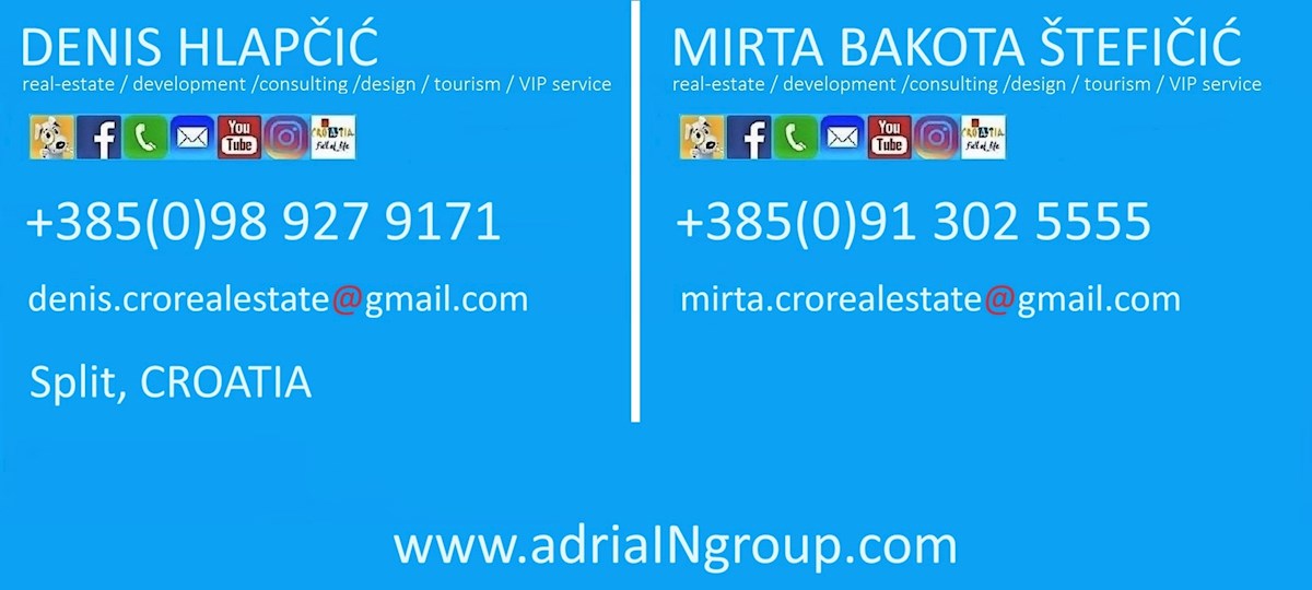 Trogir, LUKSUZNI PENTHOUSE (strešna terasa 120m2) POGLED // preberi opis