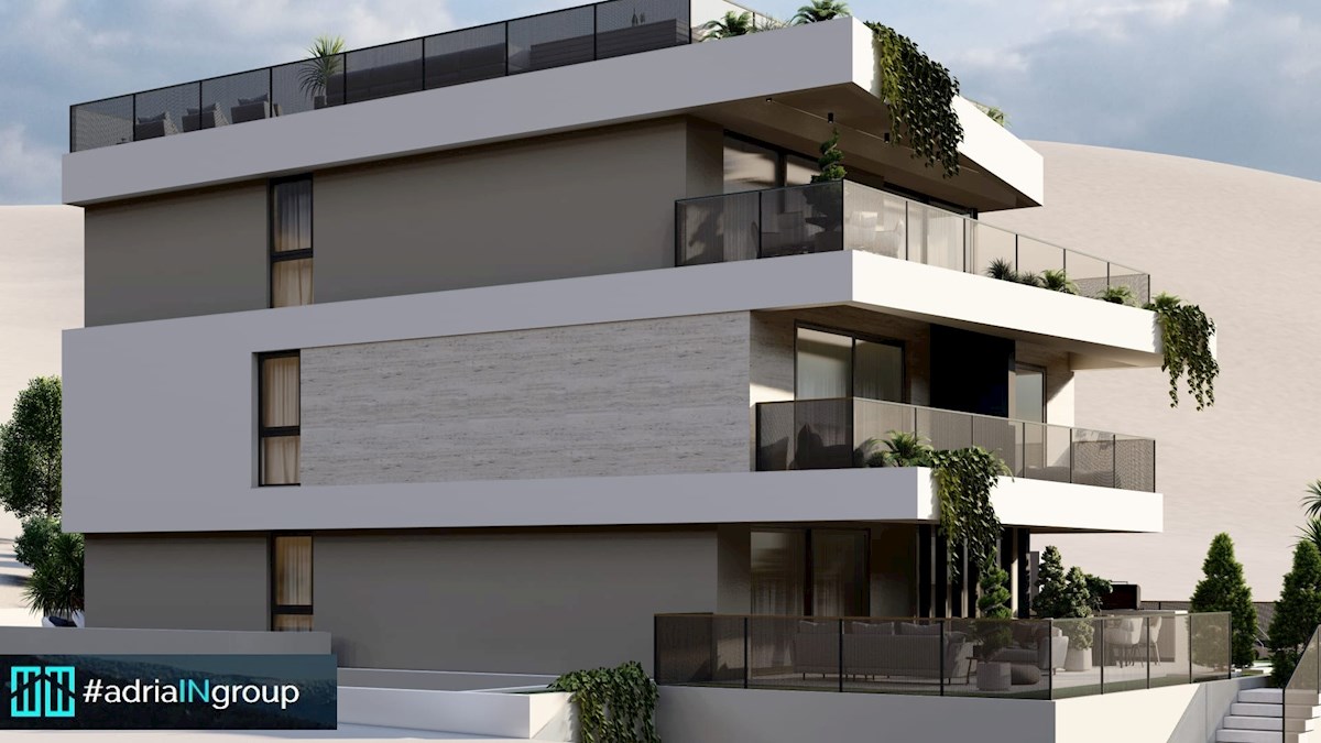 Trogir, LUKSUZNI PENTHOUSE (strešna terasa 120m2) POGLED // preberi opis