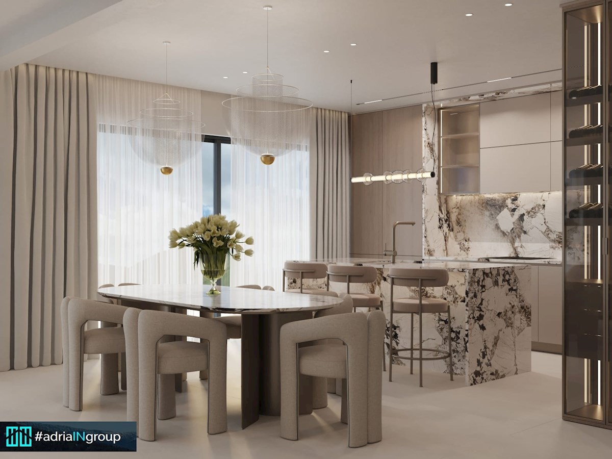 Trogir, LUKSUZNI PENTHOUSE (strešna terasa 120m2) POGLED // preberi opis