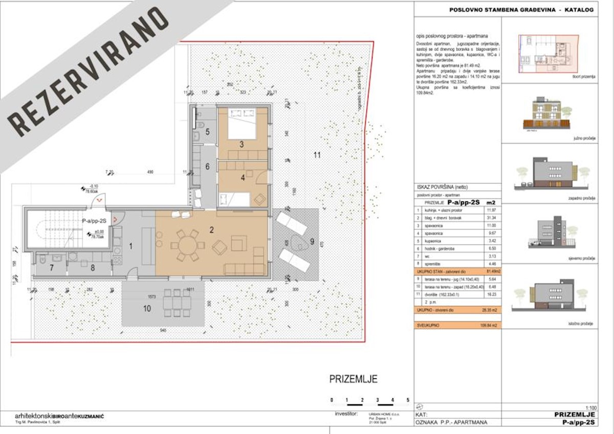 URBANI DOM The View – novogradnja v Podstrani // 2 in 3-sobna stanovanja