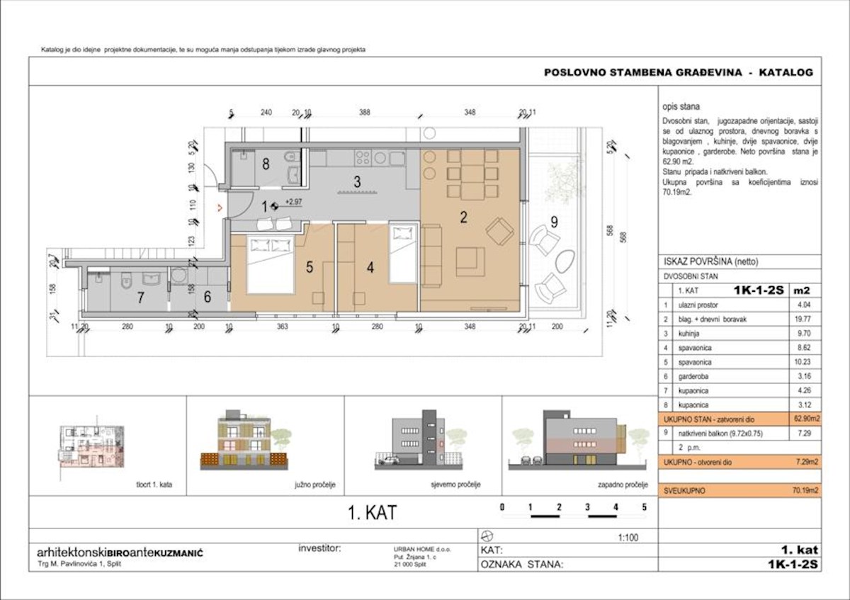Podstrana | 2-sobno stanovanje 70 m², loža in parkirišče - novogradnja