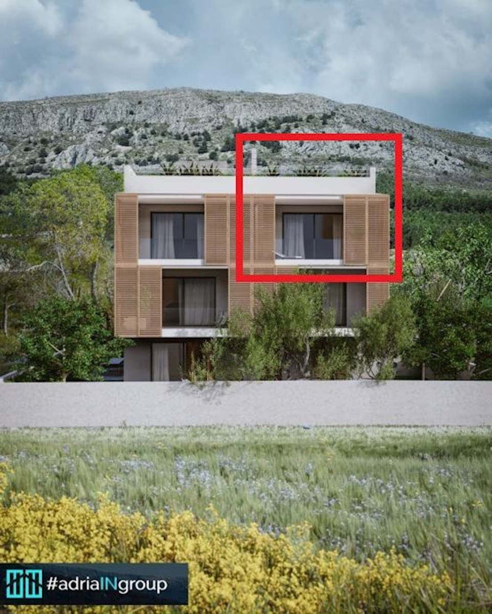Podstrana | 3-sobno stanovanje 120 m² - strešna terasa, razgled, parkirišče