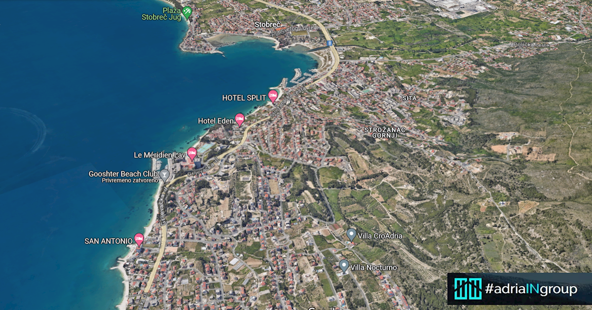 Podstrana / Strožanac, PANORAMSKI POGLED NA MORJE (projekt za 3 vile) VIDEO - preberi opis
