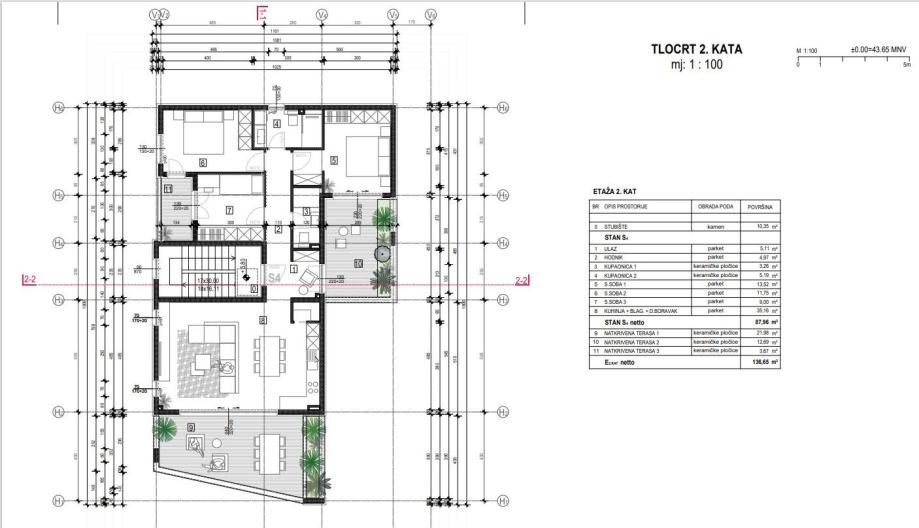Stanovanje, prodaja, Kaštel Gomilica, 59 m2, 3-prostorsko