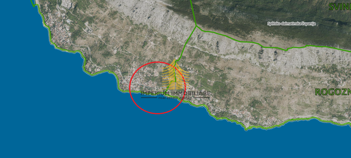 Zemljišče, prodaja, Omiš, Stanići, 1214 m2, gradbeno