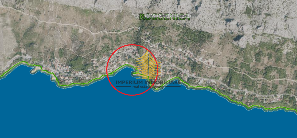 Zemljišče, prodaja, Omiš, Mimice, 488 m2, zazidljivo