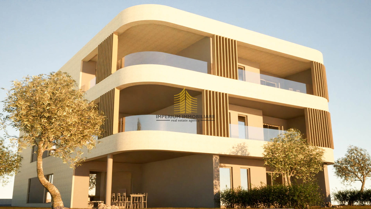 Apartma S6 - Prodaja, 107,49 m2, Vodice, Šibensko-Kninska (Terasa, parkirno mesto, pogled na morje)