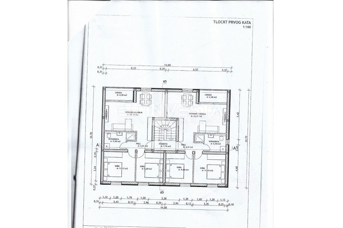 Poreč okolica, stanovanje 55,33 m² v 1. nadstropju, novogradnja
