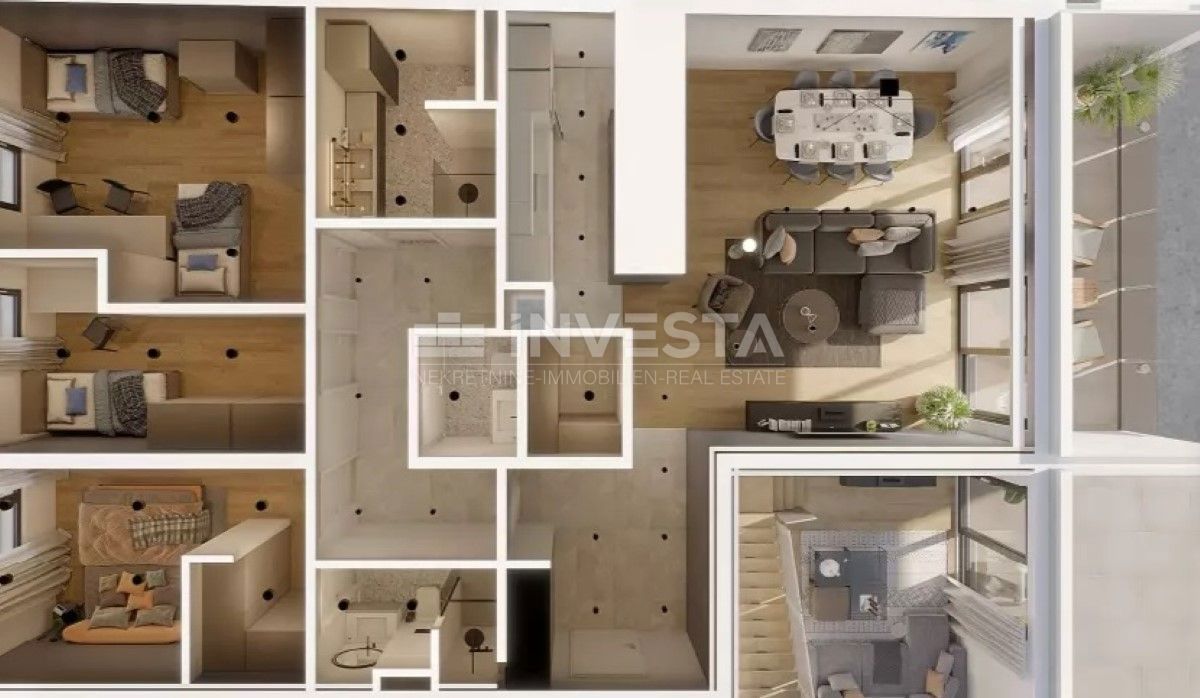 Center Pule, SMART HOME Stanovanje s 3 Soba in Parkiriščem