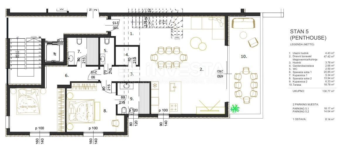 Rovinj, luksuzen duplex penthouse, 3SS+DB, top lokacija!