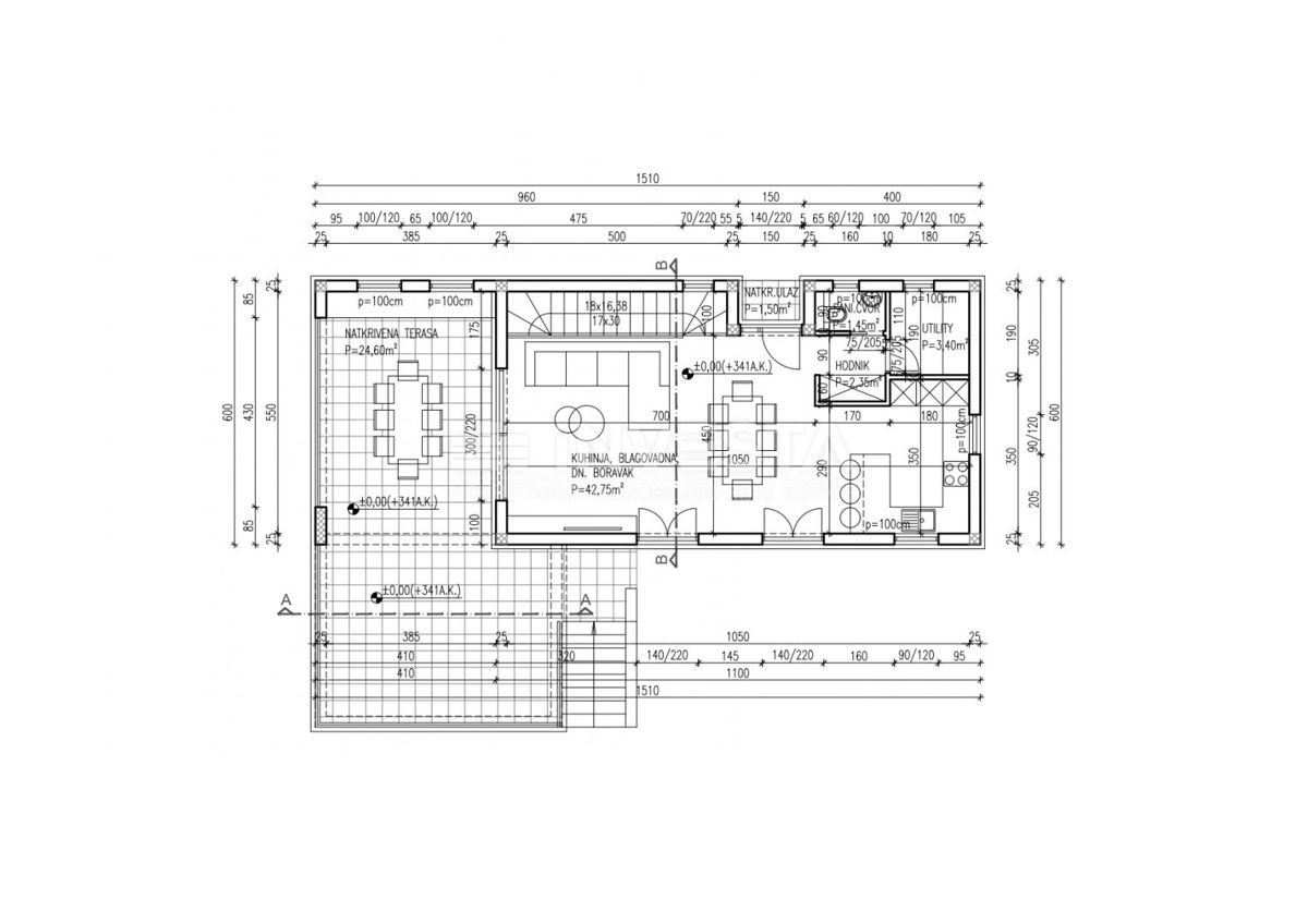 Hiša v gradnji - Hiša istrskega sloga s bazenom