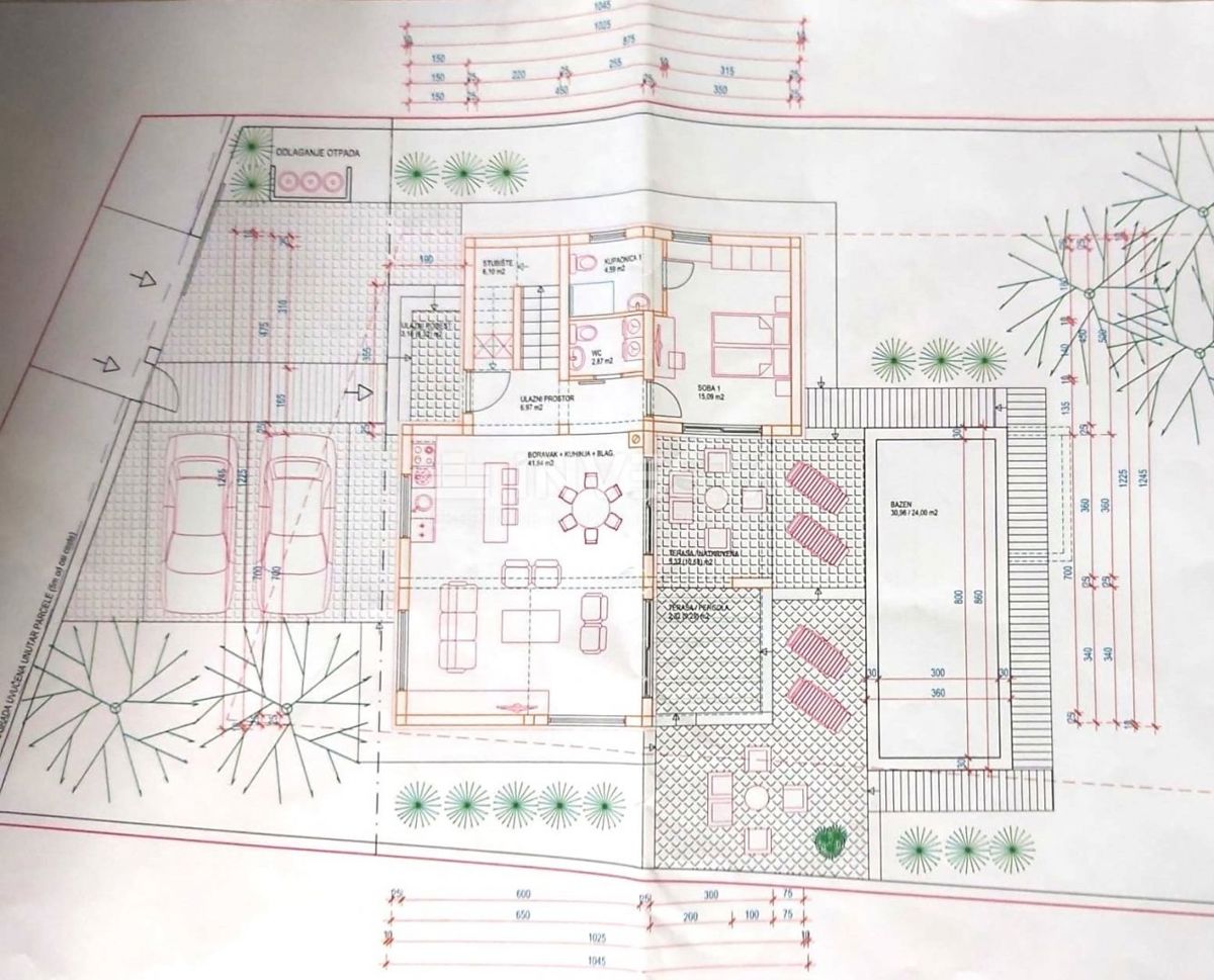 Zemljišče Žminj, 660m2