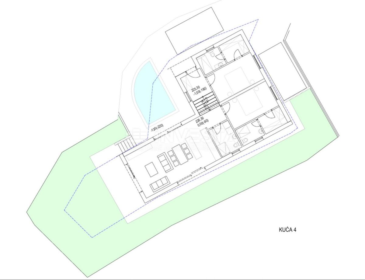 Vodnjan, zemljišče 482m² s projektom za gradnjo hiše 120m²