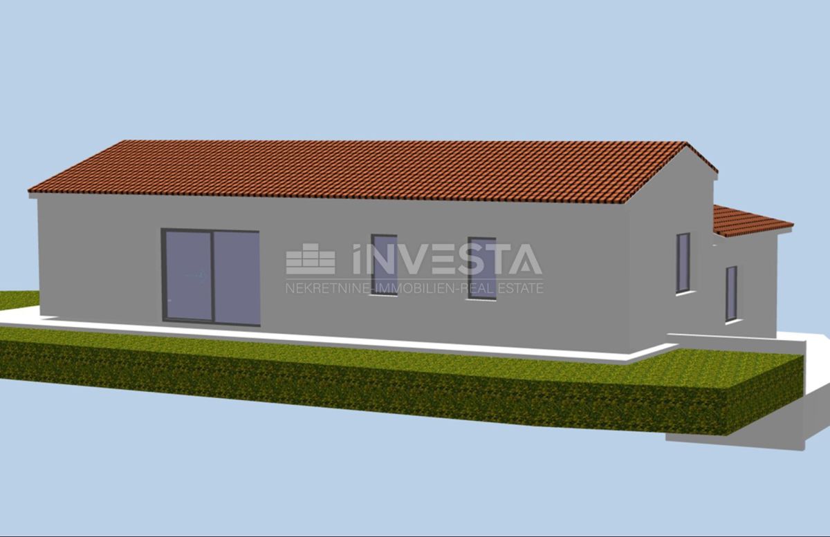 Vodnjan, zemljišče 482m² s projektom za gradnjo hiše 120m²