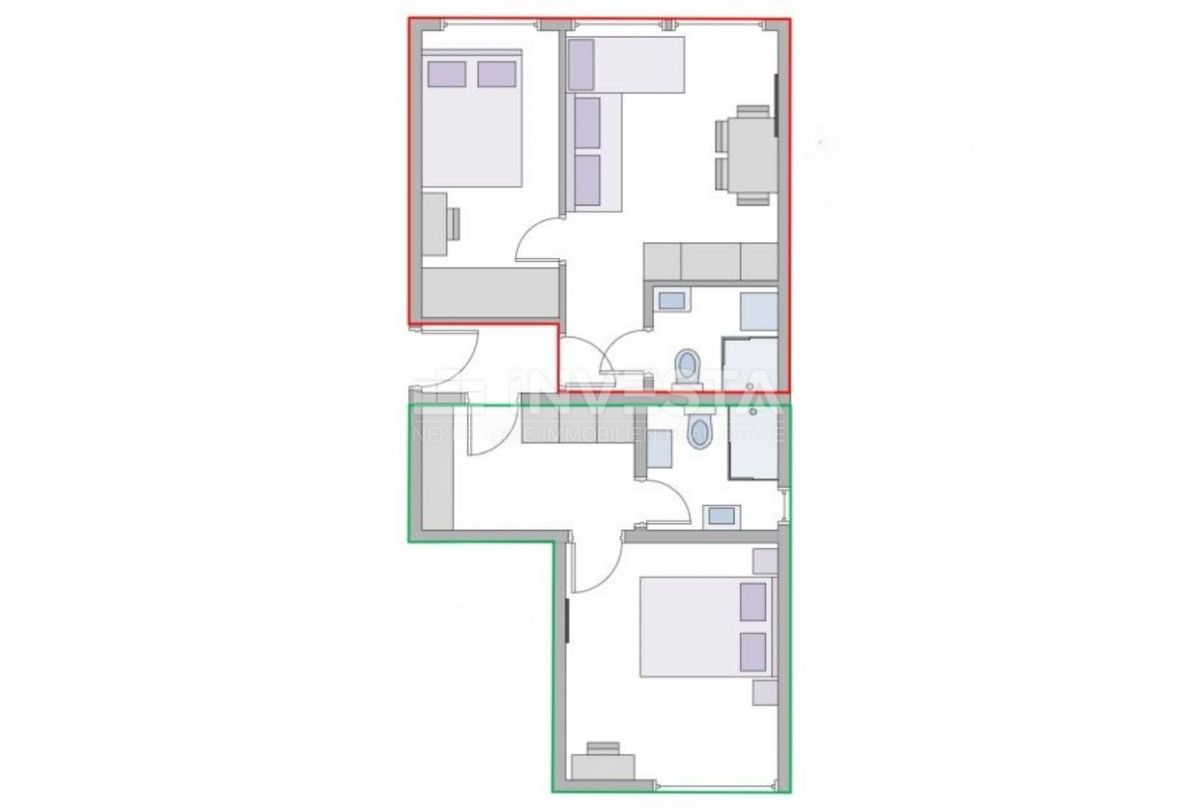 Pulj, Veruda - Stanovanje na frekventni lokaciji, 900m od morja, 61m²