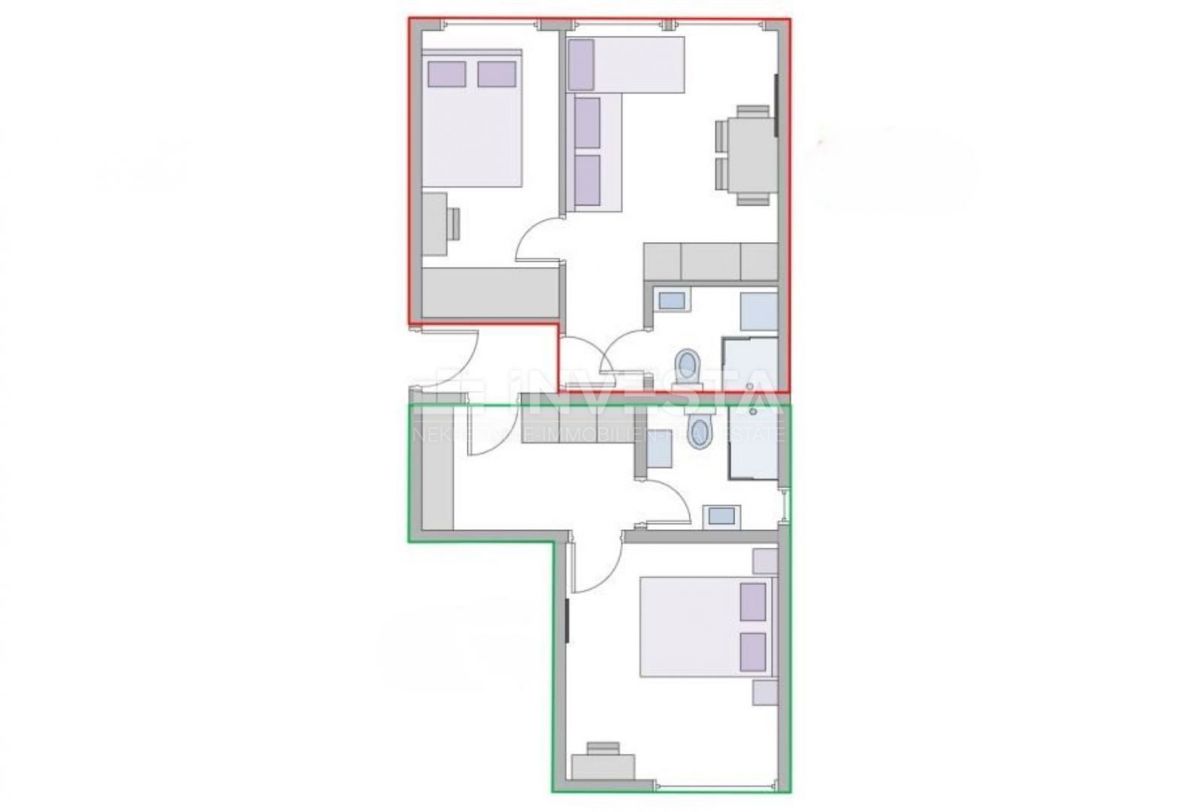 Pulj, Veruda - Stanovanje na frekventni lokaciji, 900m od morja, 61m²