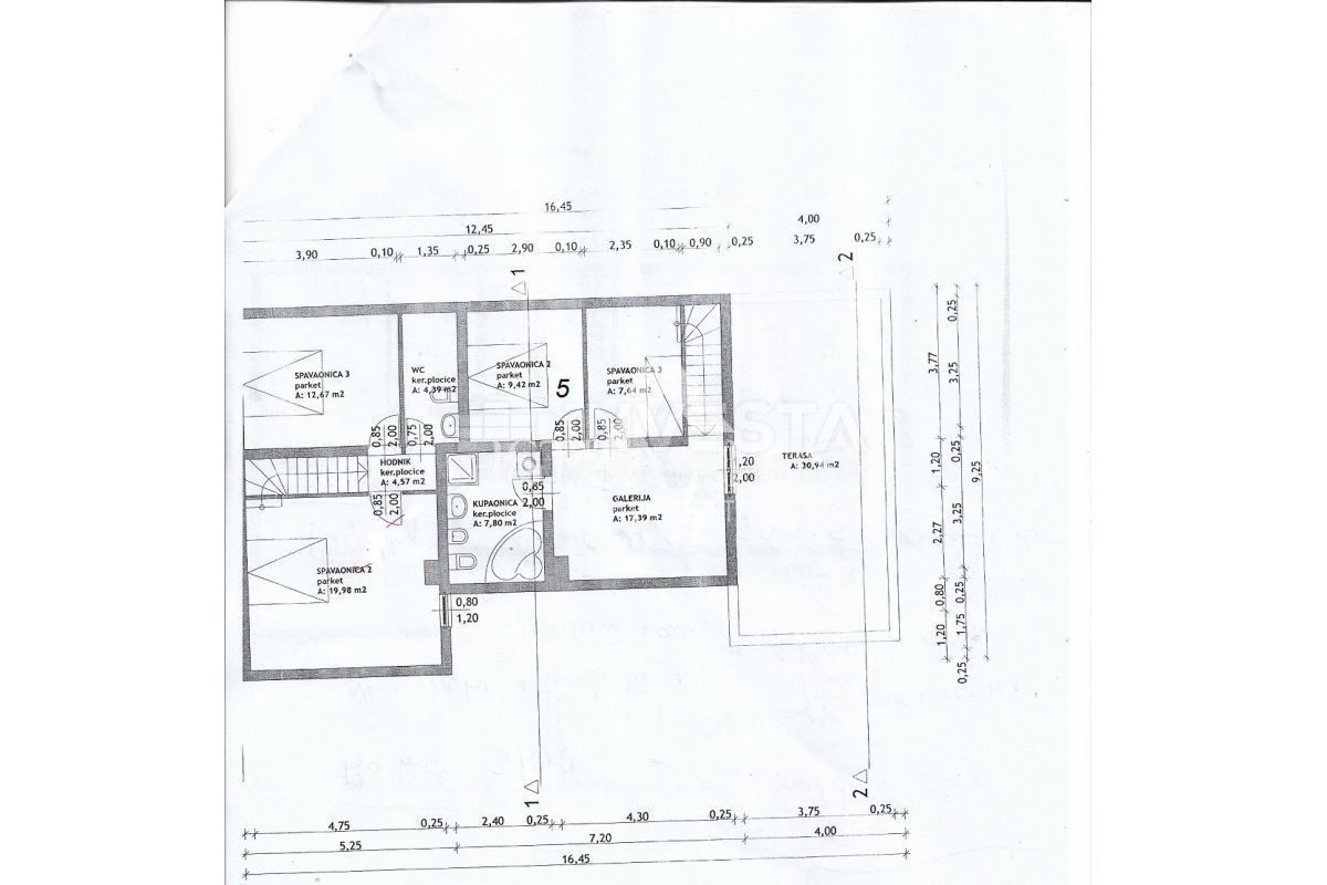 Poreč okolica, dvoetažno stanovanje 107,43 m² v prvem nadstropju in mansardi, novogradnja