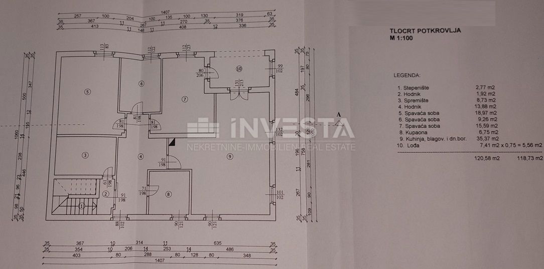 Okolica Tinjana, čudovita vila s 3 enotami in prostornim vrtom