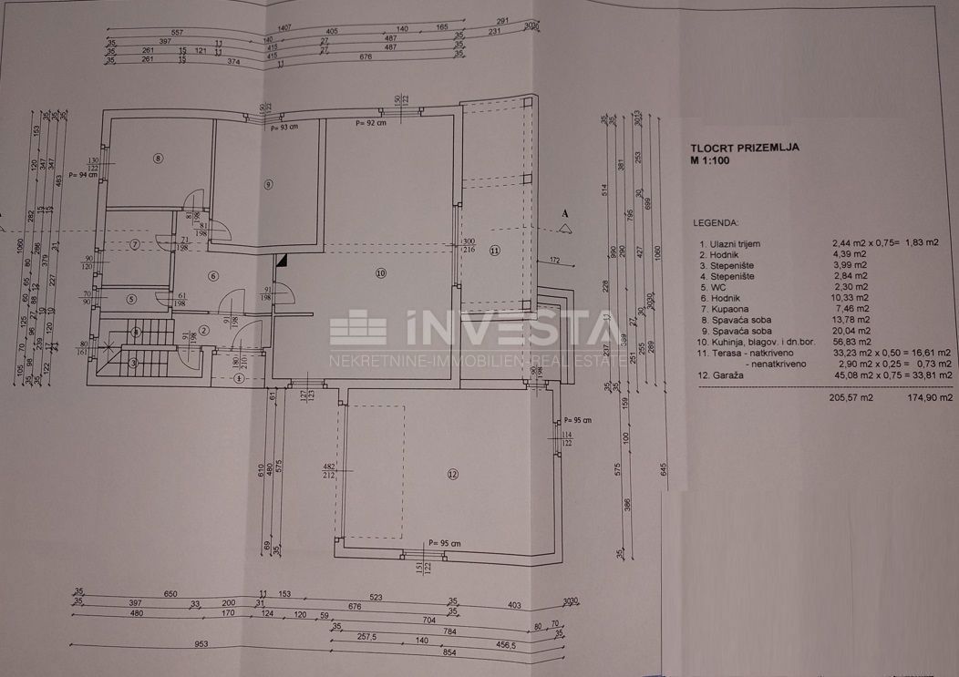Okolica Tinjana, čudovita vila s 3 enotami in prostornim vrtom