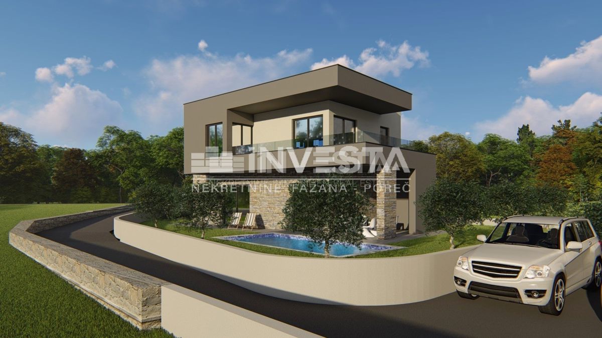 Istra, Marčana, vila z bazenom, 141 m2, 2km od morja, NOVOGRADNJA