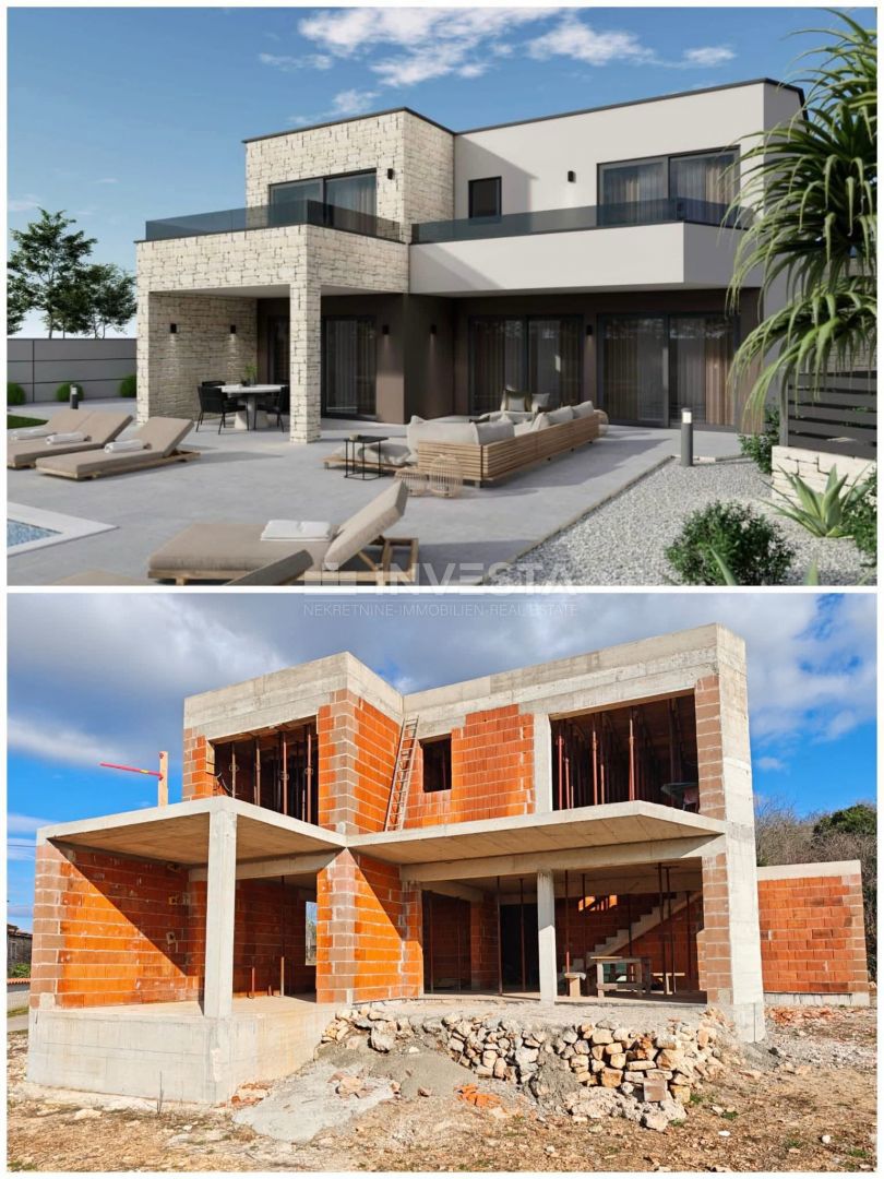 Vila s bazenom - pogled na morje