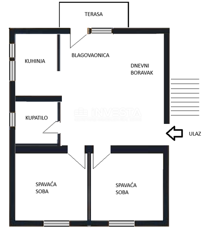 Fažana, center, stanovanje 2SP + DB, 150 m od plaže