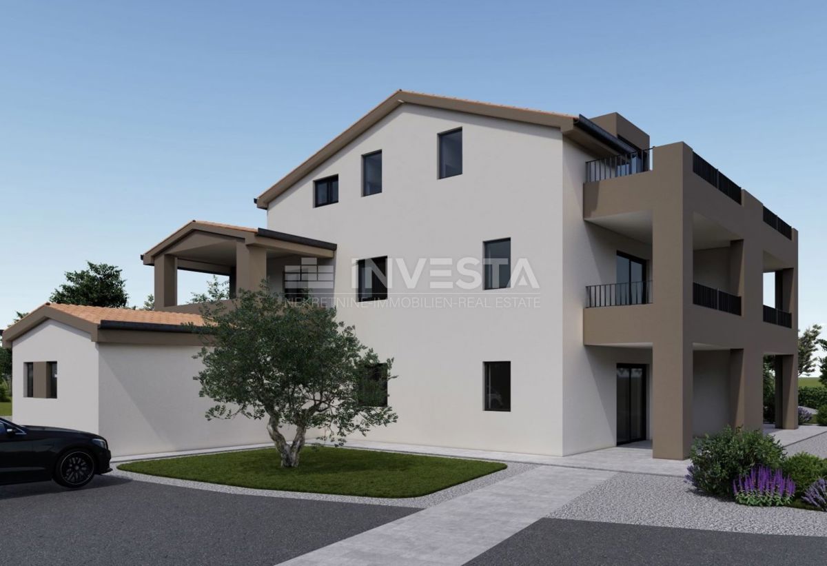 Poreč okolica - stanovanje E 122,56 m2 v mansardi, novogradnja