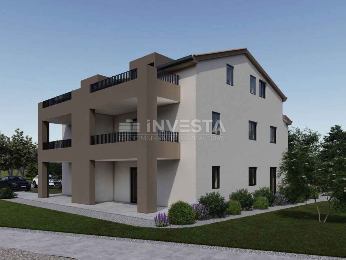 Poreč okolica - stanovanje E 122,56 m2 v mansardi, novogradnja