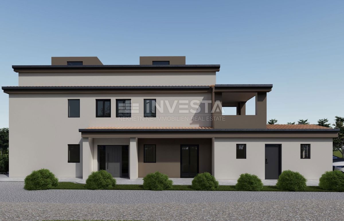 Poreč okolica - stanovanje E 122,56 m2 v mansardi, novogradnja
