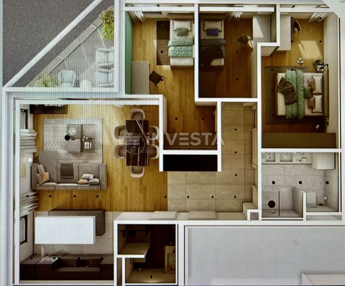Center Pule, SMART HOME stanovanje 96m², parkirišče