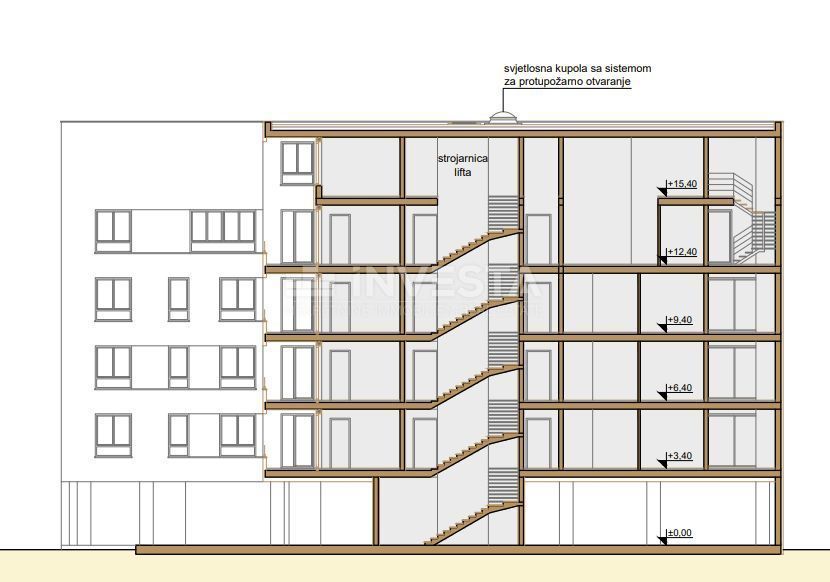 Pula, Center, dupleks stanovanje v 4. nadstropju 138,80 m2, 3s+db, novogradnja
