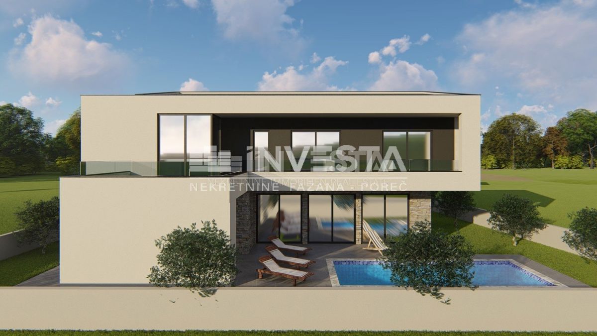 Istra, Marčana, počitniška vila z bazenom, 2 km od morja, NOVOGRADNJA