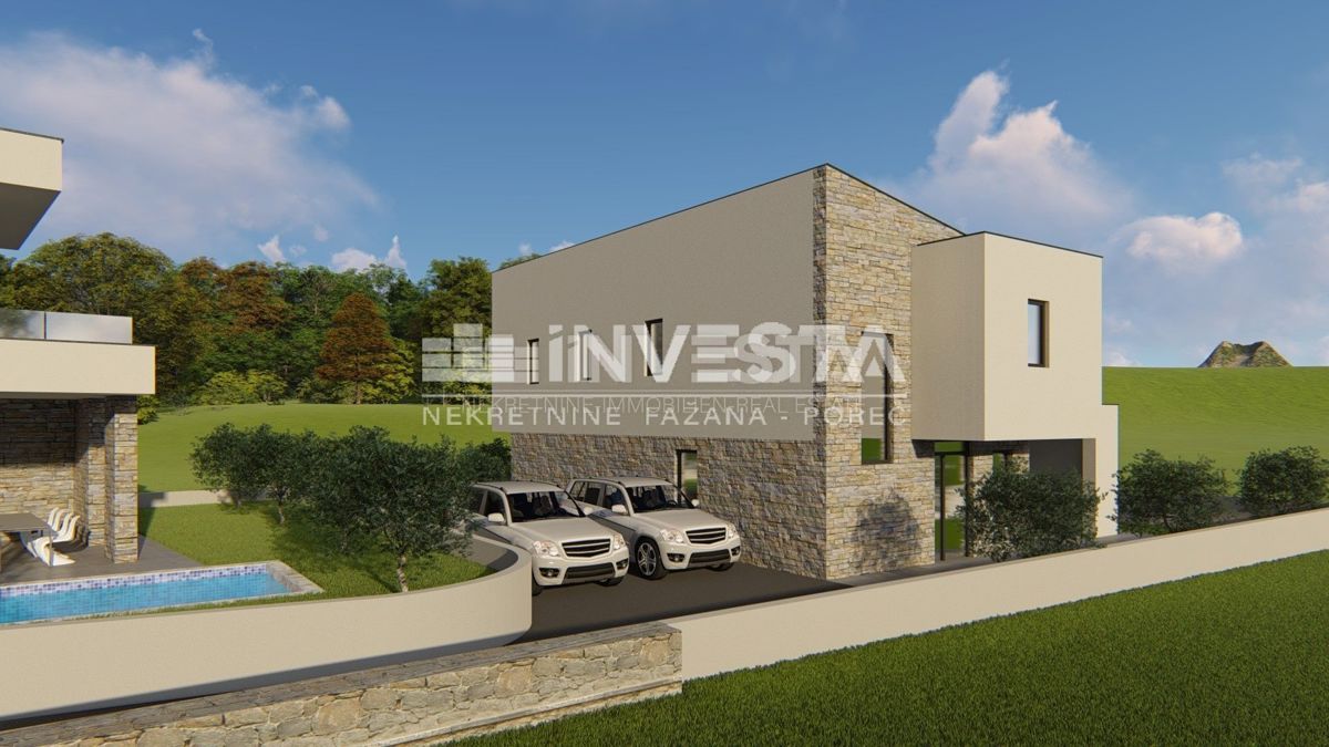 Istra, Marčana, počitniška vila z bazenom, 2 km od morja, NOVOGRADNJA