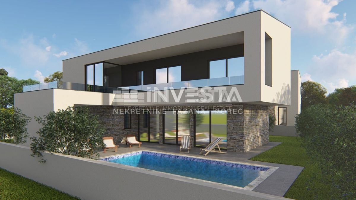 Istra, Marčana, počitniška vila z bazenom, 2 km od morja, NOVOGRADNJA