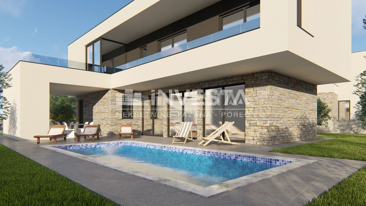 Istra, Marčana, počitniška vila z bazenom, 2 km od morja, NOVOGRADNJA