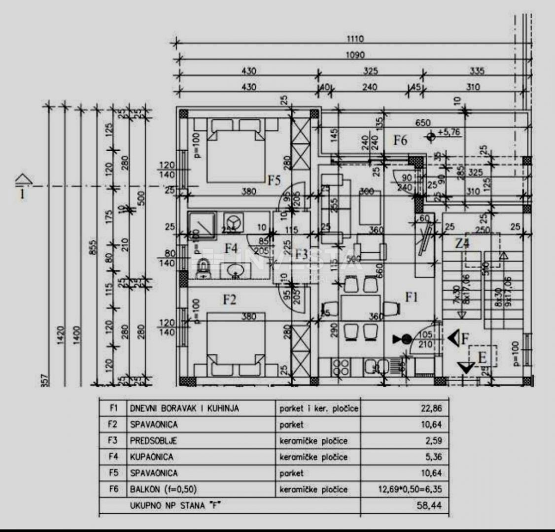Medulin, Luksuzno Stanovanje 62m2 v 2. Nadstropju Nove Gradnje, Parkiranje