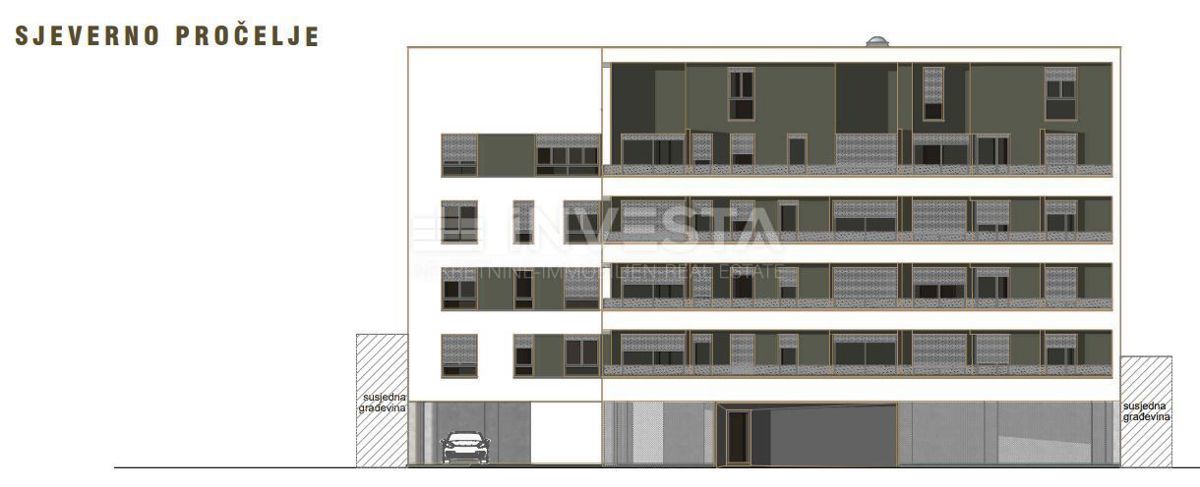 Pula, Center, dupleks stanovanje v 4. nadstropju 127,92 m2, 4s+db, novogradnja