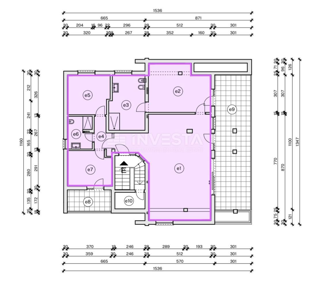 Pula, Pješčana uvala, penthouse 152 m2, 200 m od morja