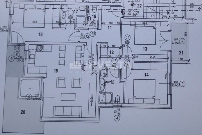 Okolica Poreča, stanovanje v 1. nadstropju novogradnje, 96 m2, pogled na morje