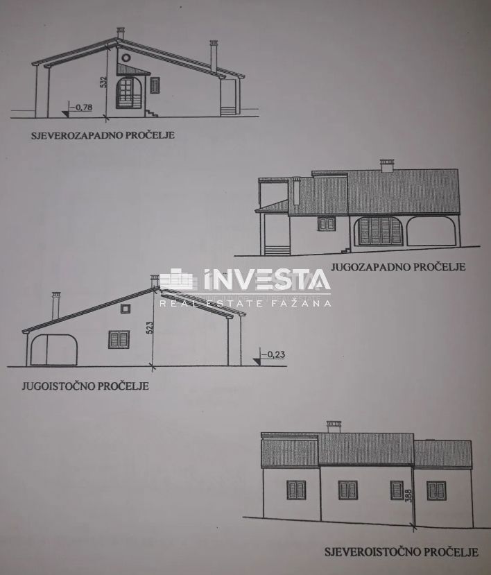 Barban, stavbno zemljišče z gradbenim dovoljenjem, 2128 m2