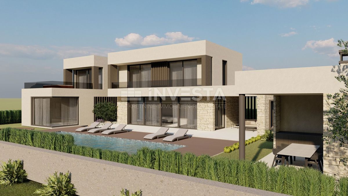 Razkošna moderna vila z ogrevanim bazenom